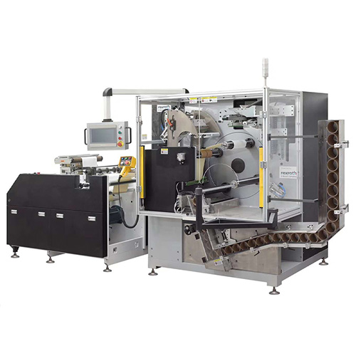DBDG-4B 330 Non-stop glueless turret rewinder for adhesive labels blank labels